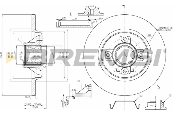 BREMSI féktárcsa - CD7735S - TothCarparts