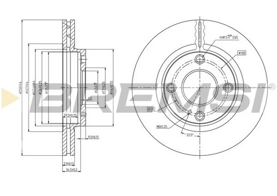 BREMSI féktárcsa - CD7740V - TothCarparts