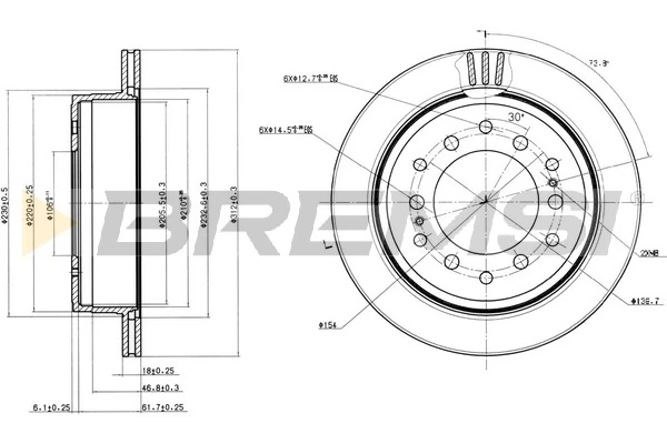 BREMSI féktárcsa - CD7743V - TothCarparts