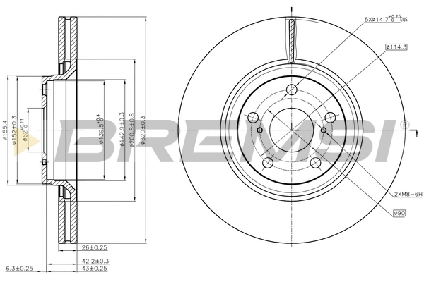 BREMSI féktárcsa - CD7754V - TothCarparts