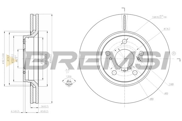 BREMSI féktárcsa - CD7756V - TothCarparts
