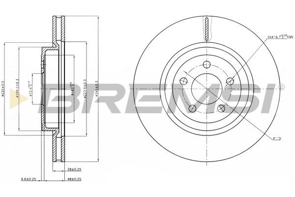 BREMSI féktárcsa - CD7765V - TothCarparts