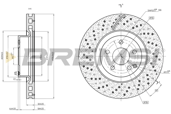 BREMSI féktárcsa - CD7769V - TothCarparts