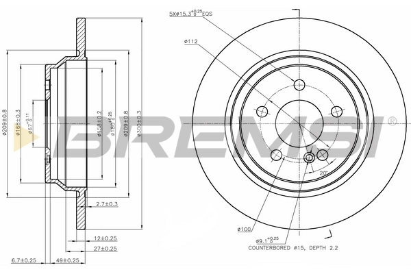 BREMSI féktárcsa - CD7770S - TothCarparts