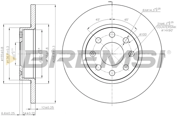 BREMSI féktárcsa - CD7784S - TothCarparts