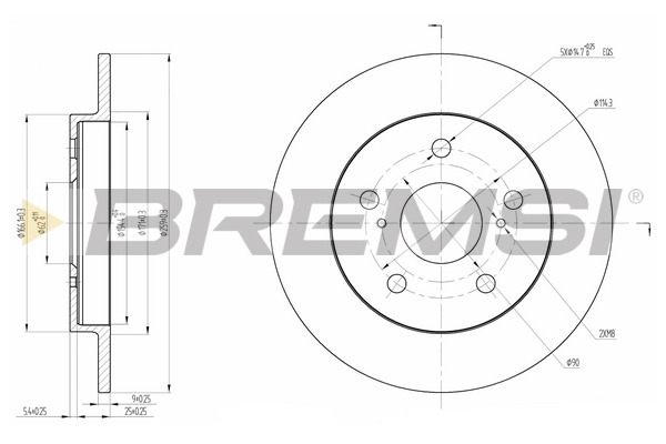 BREMSI féktárcsa - CD7788S - TothCarparts