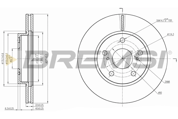 BREMSI féktárcsa - CD7789V - TothCarparts