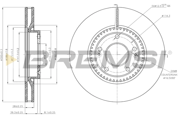 BREMSI féktárcsa - CD7795V - TothCarparts