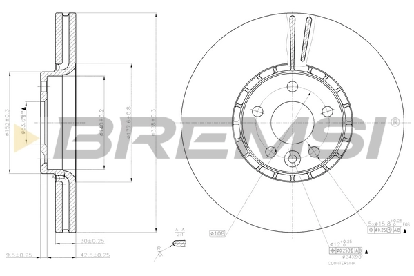 BREMSI féktárcsa - CD7801V - TothCarparts