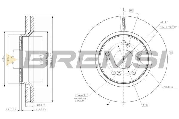 BREMSI féktárcsa - CD7820V - TothCarparts