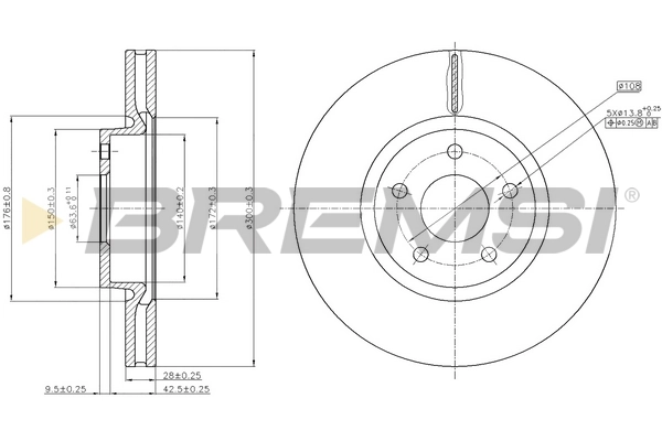 BREMSI féktárcsa - CD7835V - TothCarparts