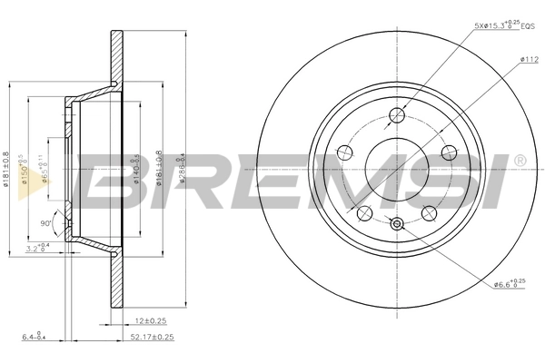 BREMSI féktárcsa - CD7848S - TothCarparts