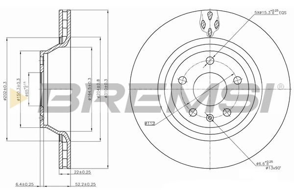 BREMSI féktárcsa - CD7849V - TothCarparts