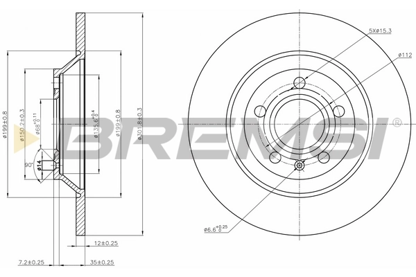 BREMSI féktárcsa - CD7850S - TothCarparts