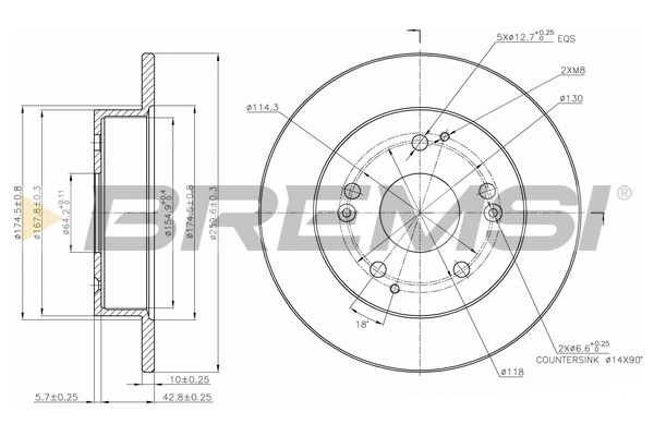 BREMSI féktárcsa - CD7861S - TothCarparts