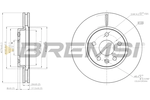 BREMSI féktárcsa - CD7869V - TothCarparts