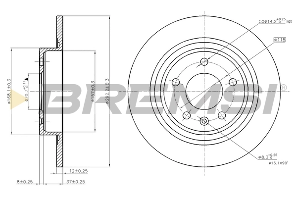 BREMSI féktárcsa - CD7871S - TothCarparts