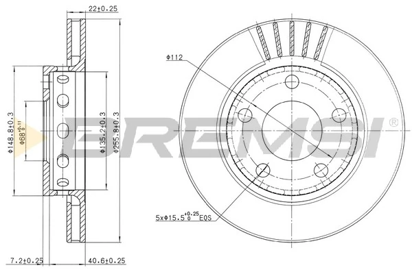 BREMSI féktárcsa - CD7887V - TothCarparts