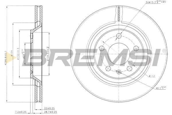 BREMSI féktárcsa - CD7889V - TothCarparts