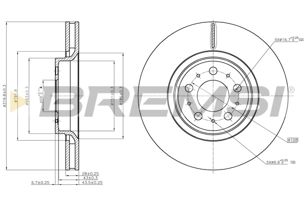 BREMSI féktárcsa - CD7898V - TothCarparts