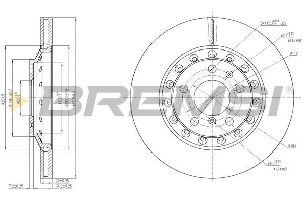 BREMSI féktárcsa - CD7934V - TothCarparts