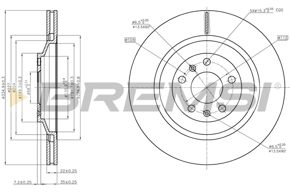 BREMSI féktárcsa - CD7935V - TothCarparts