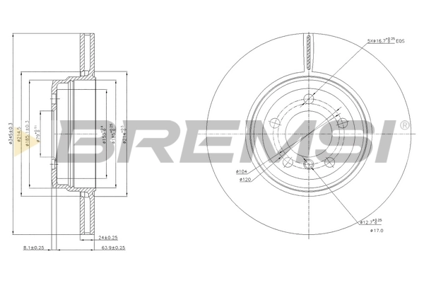BREMSI féktárcsa - CD7936V - TothCarparts