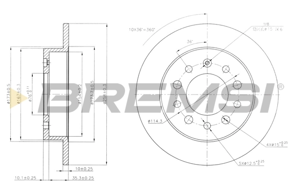 BREMSI féktárcsa - CD7955S - TothCarparts