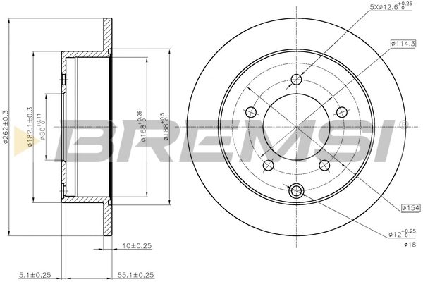 BREMSI féktárcsa - CD7986S - TothCarparts