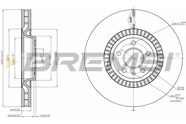 BREMSI féktárcsa - CD7987V - TothCarparts