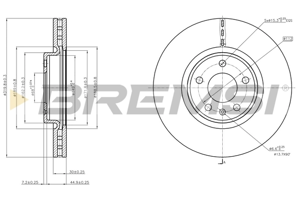 BREMSI féktárcsa - CD7996V - TothCarparts