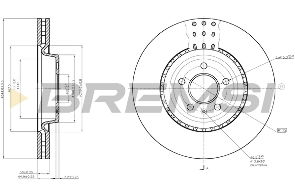 BREMSI féktárcsa - CD7997V - TothCarparts
