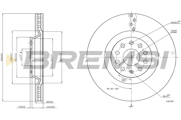 BREMSI féktárcsa - CD8000V - TothCarparts