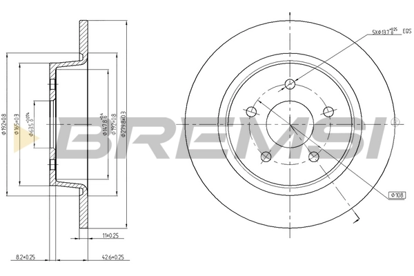 BREMSI féktárcsa - CD8058S - TothCarparts