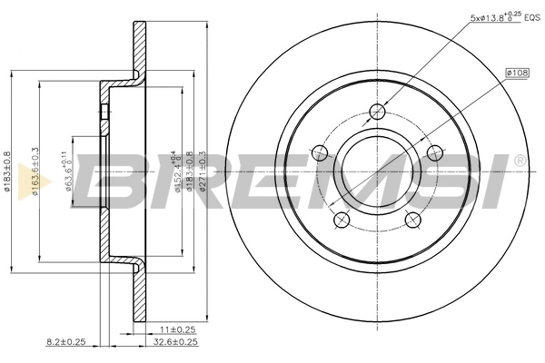 BREMSI féktárcsa - CD8061S - TothCarparts
