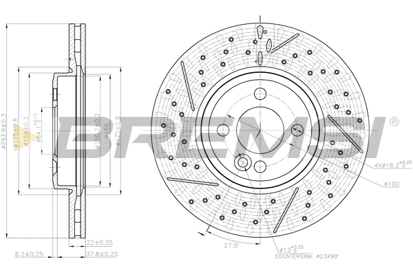 BREMSI féktárcsa - CD8126V - TothCarparts