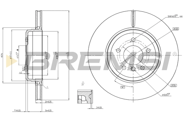 BREMSI féktárcsa - CD8154V - TothCarparts