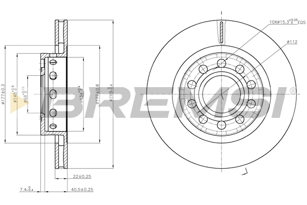 BREMSI féktárcsa - CD8181V - TothCarparts