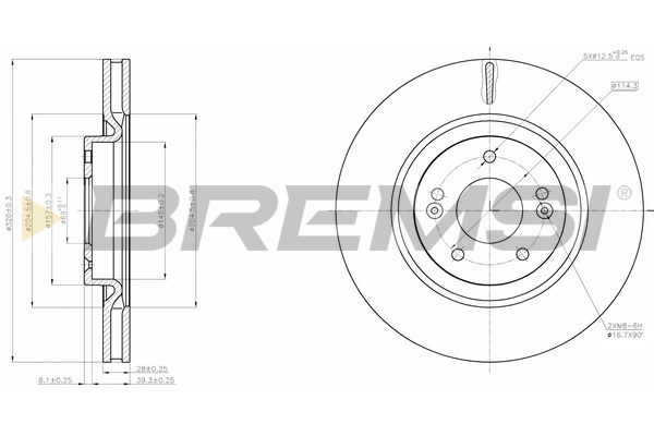 BREMSI féktárcsa - CD8199V - TothCarparts