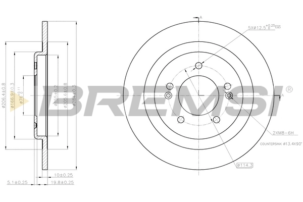 BREMSI féktárcsa - CD8200S - TothCarparts
