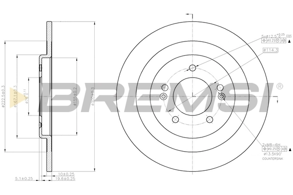 BREMSI féktárcsa - CD8201S - TothCarparts