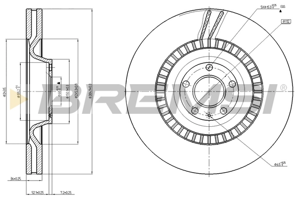 BREMSI féktárcsa - CD8222V - TothCarparts