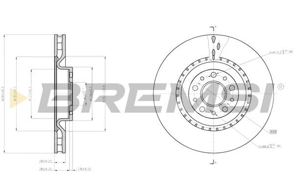 BREMSI féktárcsa - CD8289V - TothCarparts
