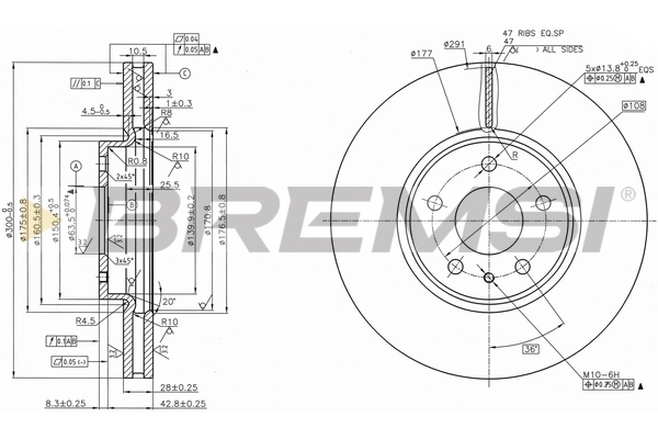 BREMSI féktárcsa - CD8337V - TothCarparts