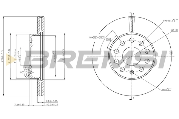 BREMSI féktárcsa - CD8400V - TothCarparts