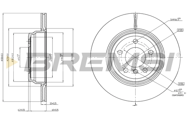 BREMSI féktárcsa - CD8404V - TothCarparts