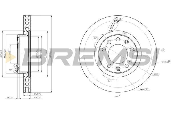 BREMSI féktárcsa - CD8405V - TothCarparts
