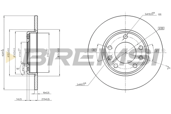 BREMSI féktárcsa - CD8406S - TothCarparts
