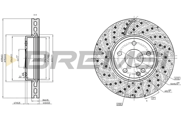 BREMSI féktárcsa - CD8464V - TothCarparts