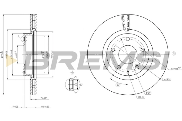 BREMSI féktárcsa - CD8465V - TothCarparts
